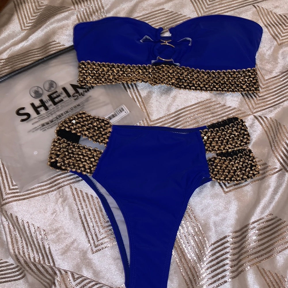 Royal blue swimsuit
